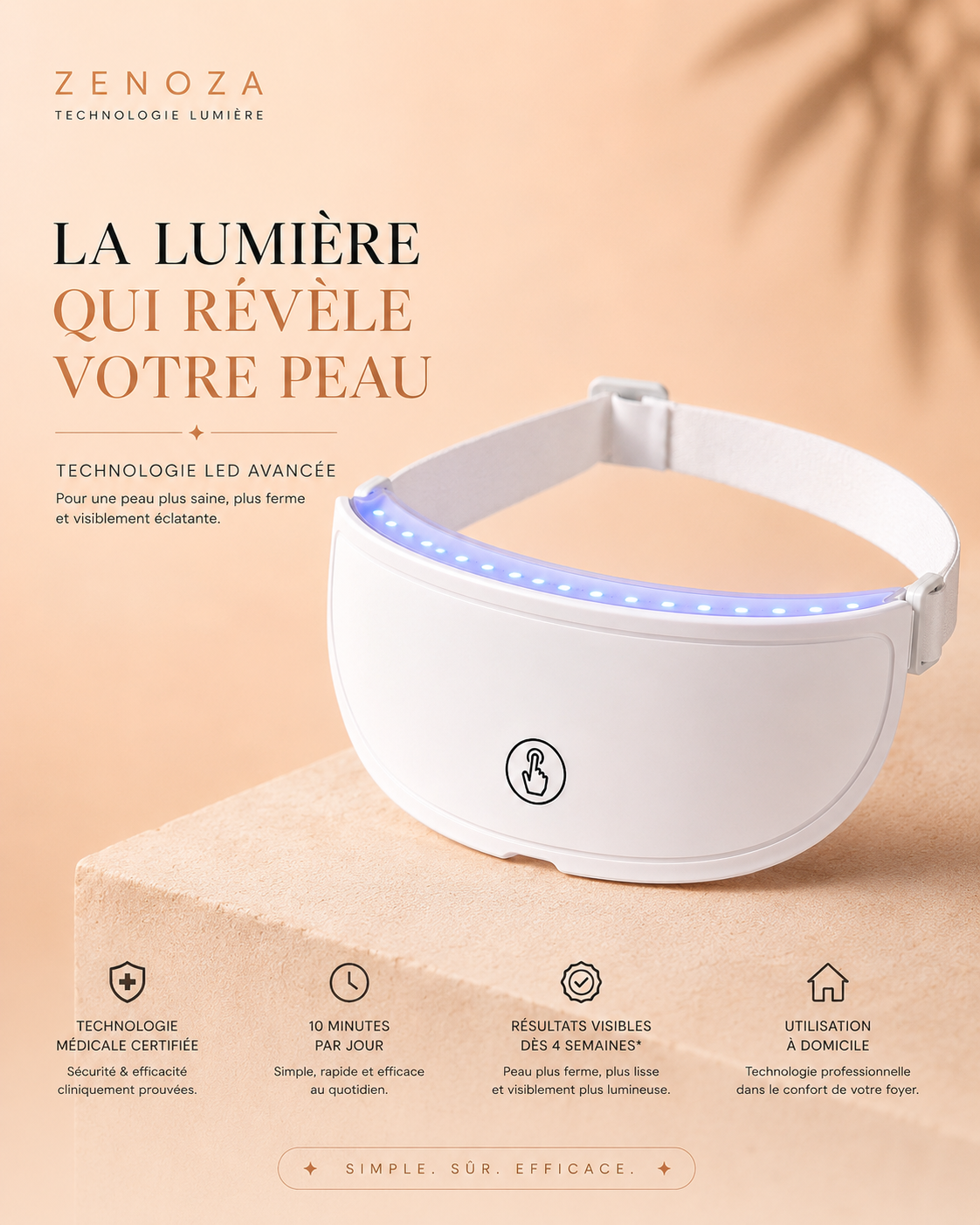 Zeno'Neck - Patch LED Anti-Rides Cou