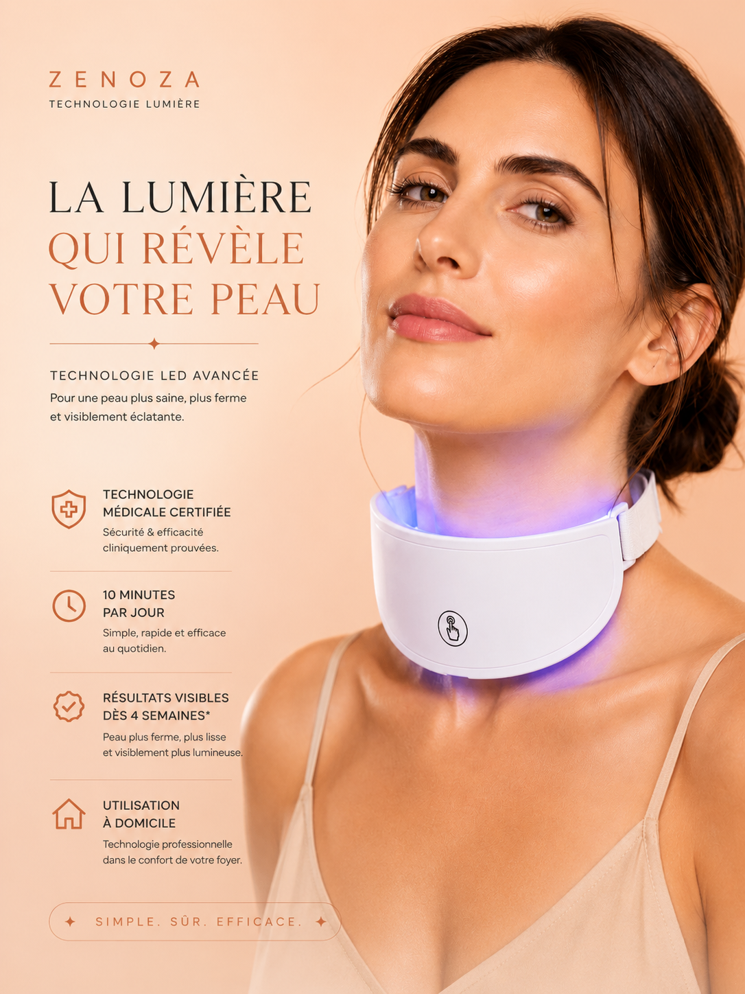 Zeno'Neck - Patch LED Anti-Rides Cou