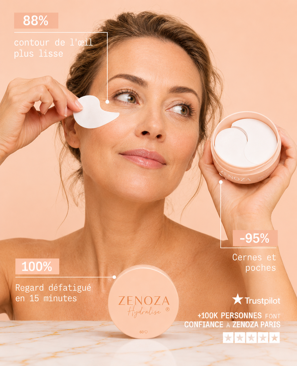 Patchs Hydrogel Anti-Cernes Zenoza